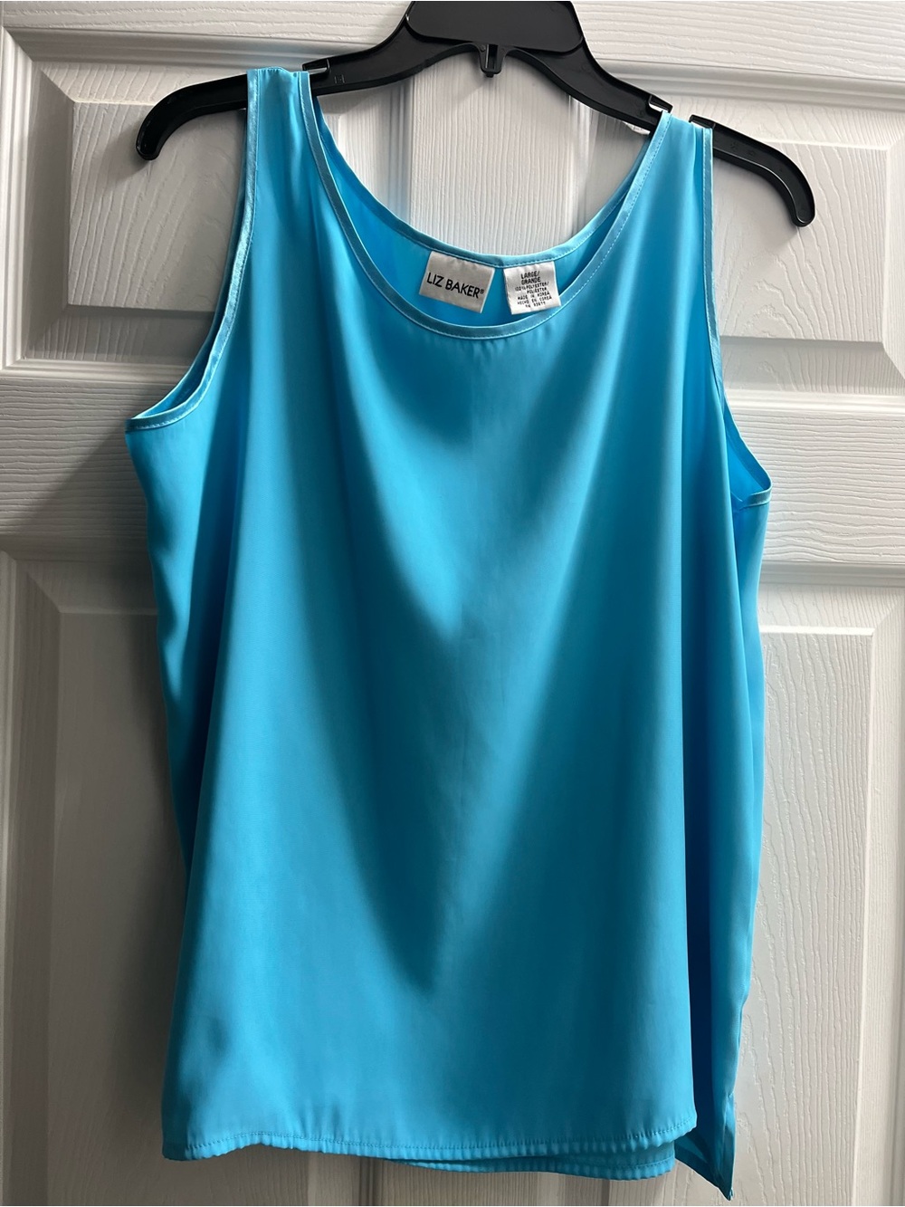 Liz Baker Bright Turquoise Sleeveless Camisole. NWOT. Sz. Large